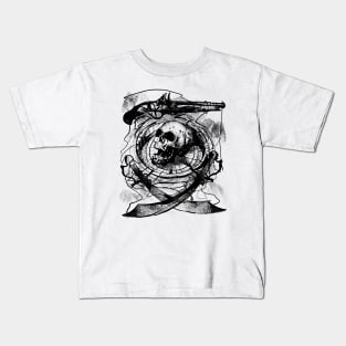 Pirate Skull and Compass Kids T-Shirt